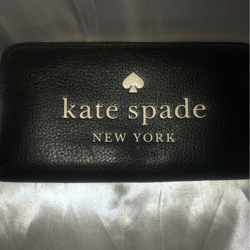 Kate Spade Black Pebbled Leather Wallet